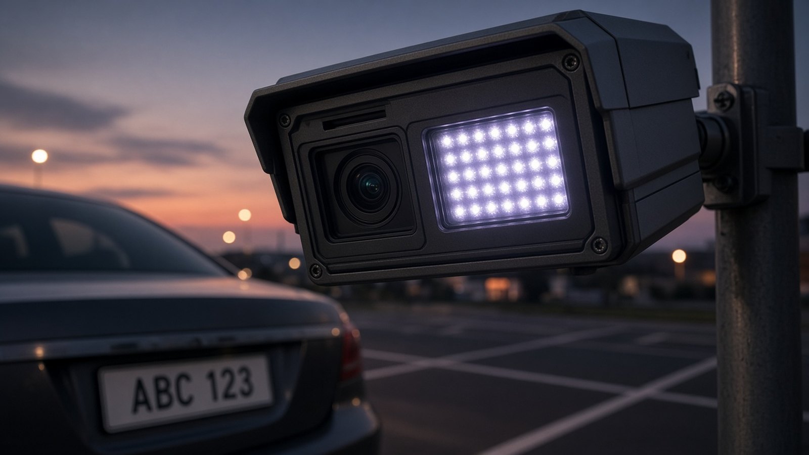 ANPR camera at a parking lane.