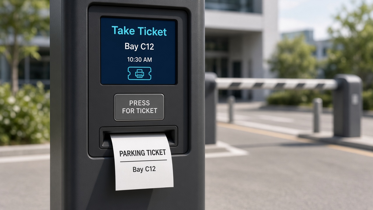 Automatic Parking Ticket / Slot Printing
